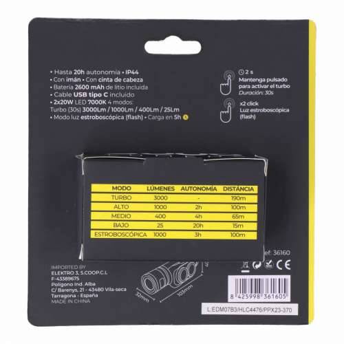 LED Svjetiljka za Glavu EDM 36160 Supernova 40 W 3000 lm Cijena