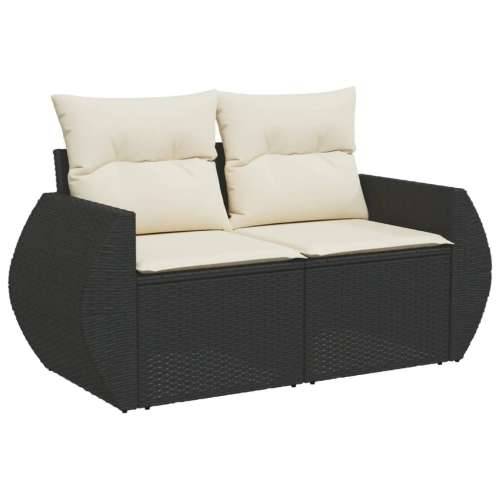 Vrtna garnitura - 9-dijelni set vrtnih sofa s jastucima crni od poliratana - Crna i krem 5x kutna + stol + 3x srednja 1 Cijena