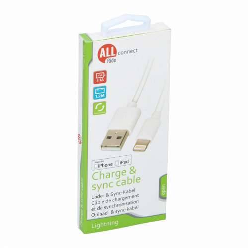 Kabel USB u Lightning All Ride Bijela 1,2 m Cijena