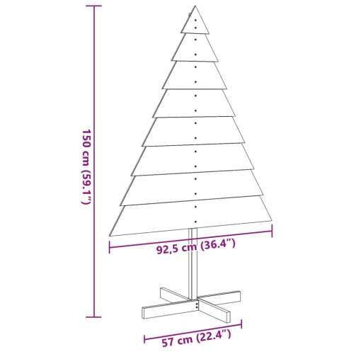Drveno ukrasno božićno drvce 150 cm masivno drvo - 150 cm 1 Cijena