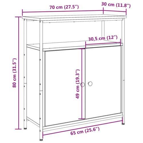 Komoda boja hrasta artisan 70x30x80 cm od konstruiranog drva - hrast artisan 1 Cijena