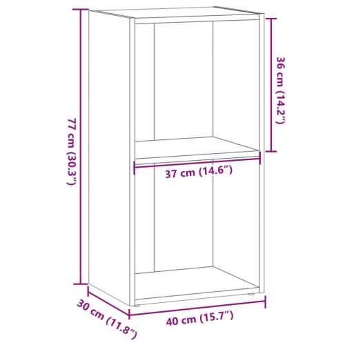 Regal za knjige boja starog drva 40x30x77 cm konstruirano drvo - Staro drvo 1 77 cm 40 cm Cijena