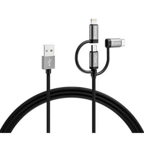 USB kabel Varta 2 m Crna 3 u 1 USB-C Micro USB Lightning Cijena
