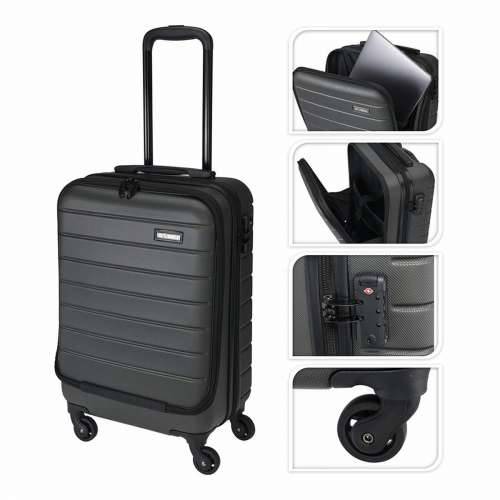 Kovčeg s Kotačima za Kabinu Proworld fb5000420 Crna 37 L 35 x 22 x 55,5 cm Cijena