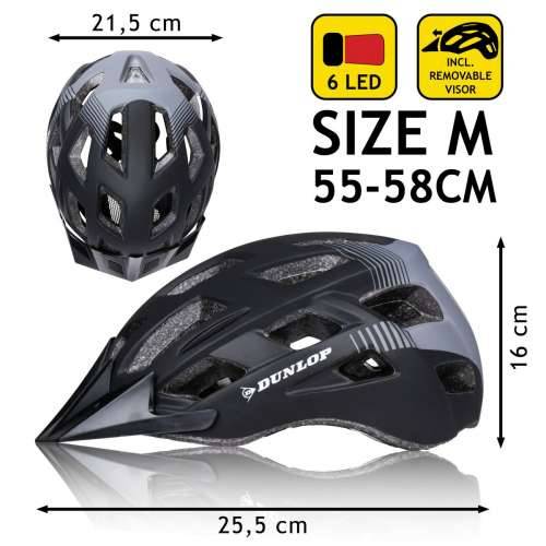 Biciklistička Kaciga za Odrasle Dunlop M Crna LED Svjetlo Cijena