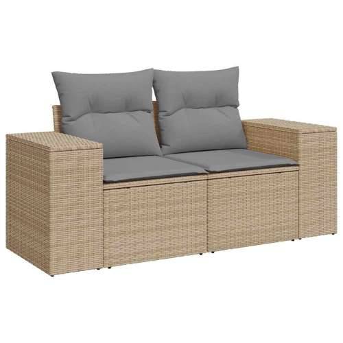 Vrtna garnitura - 6-dijelni set vrtnih sofa s jastucima bež od poliratana - bež i svjetlosiva 3x kutna + stol + 2x srednja 1 Cijena
