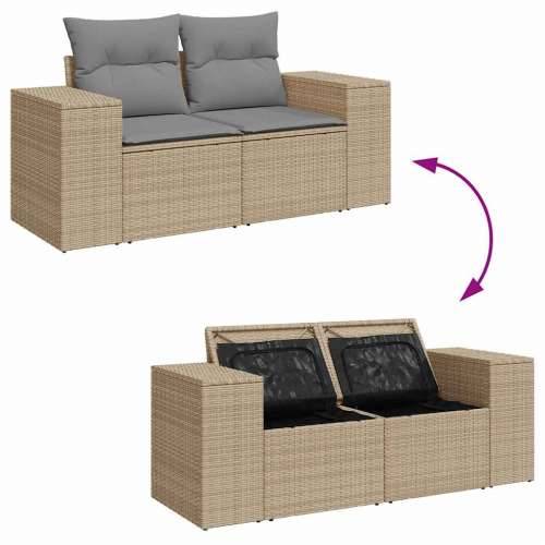 Vrtna garnitura - 6-dijelni set vrtnih sofa s jastucima bež od poliratana - bež i svjetlosiva 3x kutna + stol + 2x srednja 1 Cijena