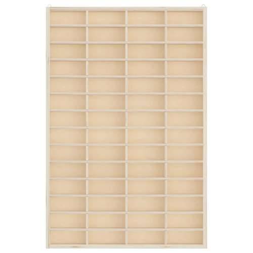 Drvena kolekcionarska vitrina s 56 odjeljaka 40x4,5x60 cm - 40 x 4.5 x 60 cm 1 Cijena
