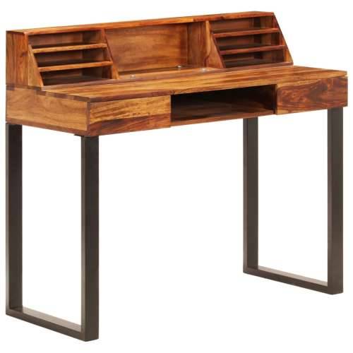Radni stol od masivnog drva šišama i čelika 110 x 50 x 94 cm Cijena
