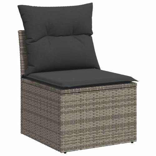 Vrtna garnitura - 7-dijelni set vrtnih sofa sivi od poliratana - siva i tamnosiva 3x kutna + stol + 3x srednja 1 Cijena