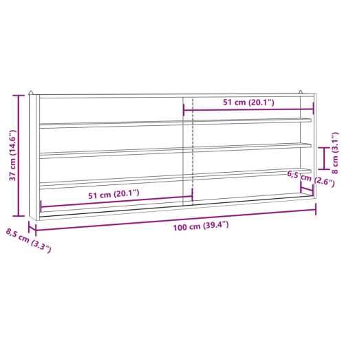 Drvena kolekcionarska vitrina s vratima 100x8,5x37 cm - 100 x 8.5 x 37 cm 1 Cijena