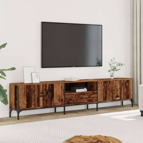 TV ormarić s ladicom boja drva 200x25x44 cm konstruirano drvo - Staro drvo 1 Cijena