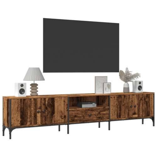 TV ormarić s ladicom boja drva 200x25x44 cm konstruirano drvo - Staro drvo 1 Cijena
