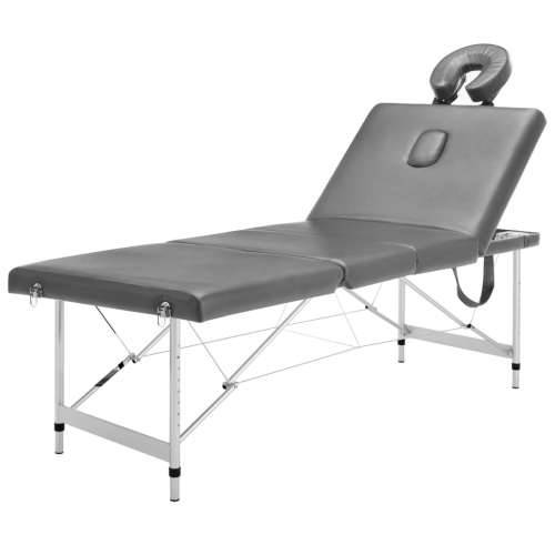 Masažni stol s 4 zone i aluminijskim okvirom antracit 186x68 cm Cijena