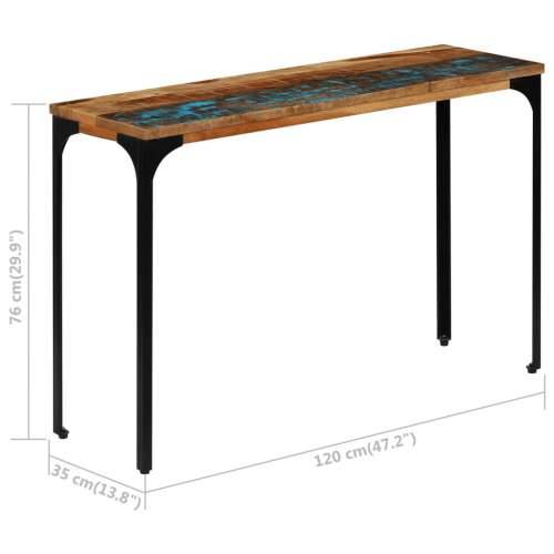 Konzolni stol od masivnog obnovljenog drva 120 x 35 x 76 cm Cijena