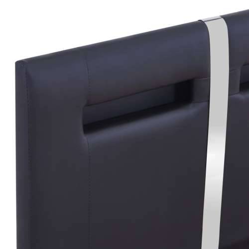 Okvir za krevet od umjetne kože s LED svjetlom crni 90 x 200 cm Cijena