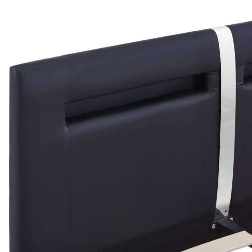 Okvir za krevet od umjetne kože s LED svjetlom crni 140x200 cm Cijena