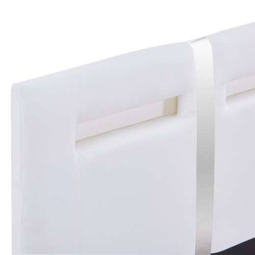 Okvir za krevet od umjetne kože s LED svjetlom bijeli 90x200 cm Cijena