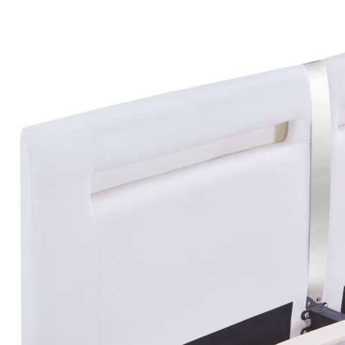 Okvir za krevet od umjetne kože LED bijeli 180 x 200 cm Cijena