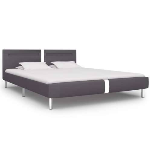 Okvir za krevet od umjetne kože LED svjetlom sivi 180x200 cm Cijena