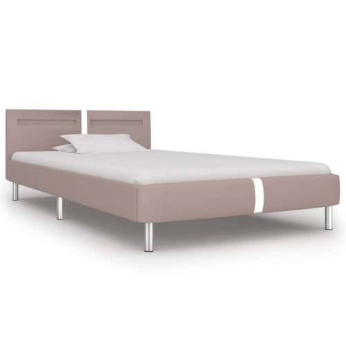 Okvir za krevet od umjetne kože LED boja cappuccina 90 x 200 cm Cijena