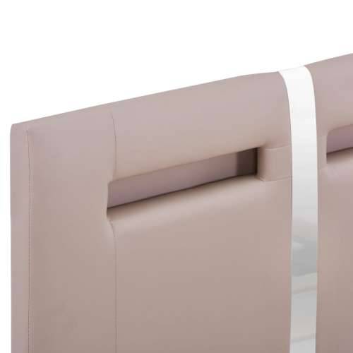 Okvir za krevet od umjetne kože LED boja cappuccina 90 x 200 cm - Boja cappuccina 90 x 200 cm Cijena