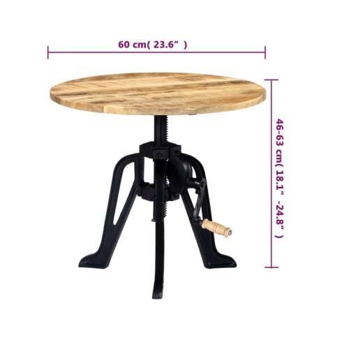 Bočni stolić od masivnog drva manga i željeza 60 x (46 - 63) cm - 1 46-63 cm masivno drvo manga Cijena