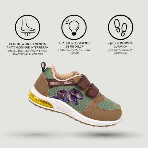 Sportske tenisice s LED svjetlima Jurassic Park Velcro Zelena Cijena