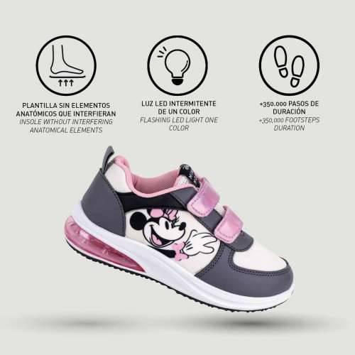 Sportske tenisice s LED svjetlima Minnie Mouse Velcro Cijena