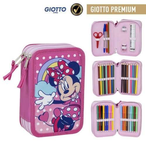 Trodijelna Pernica Minnie Mouse Roza 12,5 x 6,5 x 19,5 cm Cijena