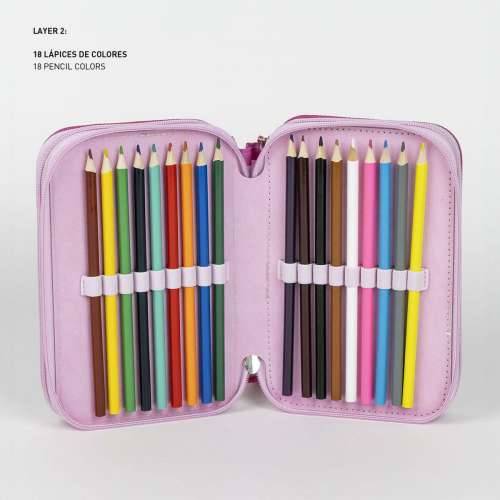 Trodijelna Pernica Minnie Mouse Roza 12,5 x 6,5 x 19,5 cm Cijena
