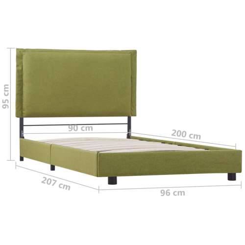 Okvir za krevet od tkanine zeleni 90 x 200 cm - Zelena 90 x 200 cm Cijena