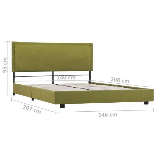 Okvir za krevet od tkanine zeleni 140 x 200 cm Zelena 140 x 200 cm Cijena