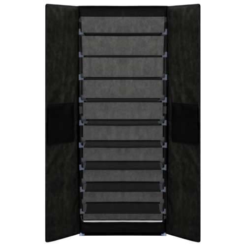 Ormarić za cipele od tkanine crni  60 x 30 x 166 cm - Crna 1 166 cm 30 cm Cijena
