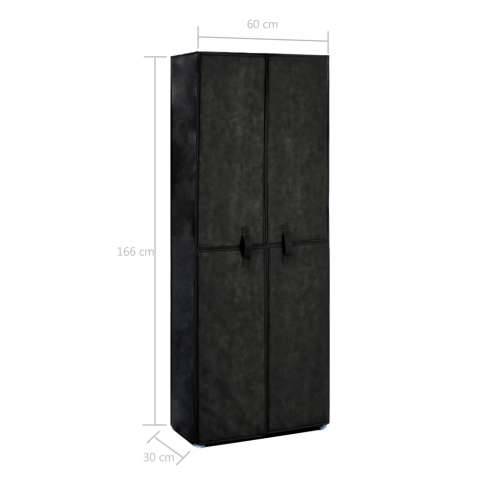 Ormarić za cipele od tkanine crni  60 x 30 x 166 cm - Crna 1 166 cm 30 cm Cijena