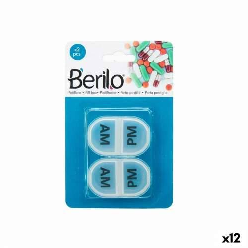 Posuda za Pilule s Pretincima Berilo HW0929-2 Providan Plastika 11,5 x 18 x 2,2 cm set (12 kom.) Cijena