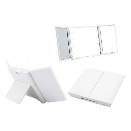 Džepno Ogledalo Berilo YXL2150-CC01 Bijela ABS 1,5 x 9,5 x 11,5 cm LED Svjetlo (12 kom.) Cijena