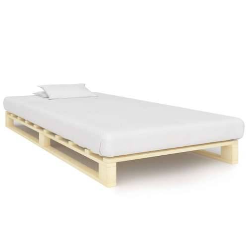 Okvir za krevet od paleta od masivne borovine 100 x 200 cm - Boja drva 100 x 200 cm Cijena