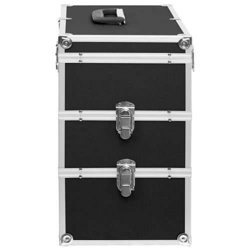 Kovčeg za šminku 37 x 24 x 40 cm crni aluminijski Cijena