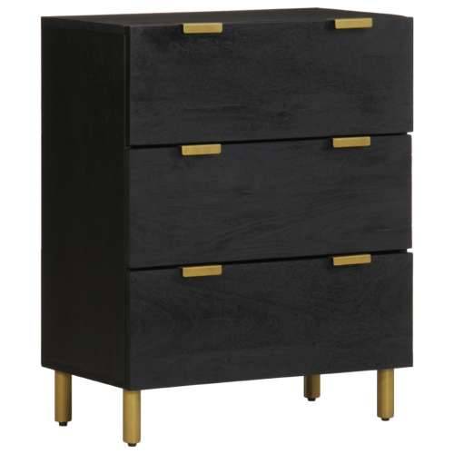 Komoda crna 60 x 33 x 75 cm konstruirano drvo Cijena