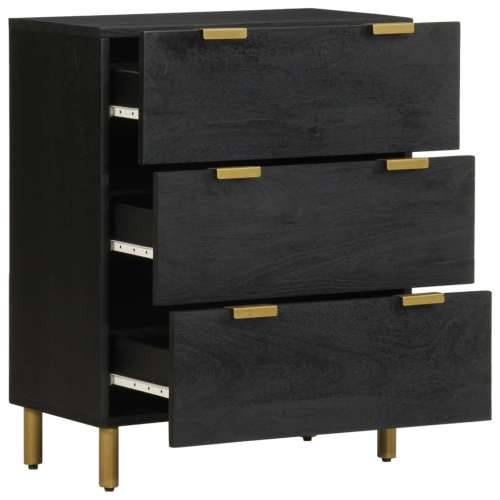 Komoda crna 60 x 33 x 75 cm konstruirano drvo Cijena