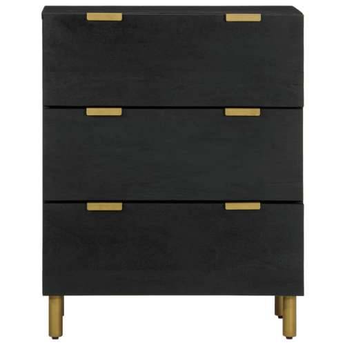 Komoda crna 60 x 33 x 75 cm konstruirano drvo Cijena