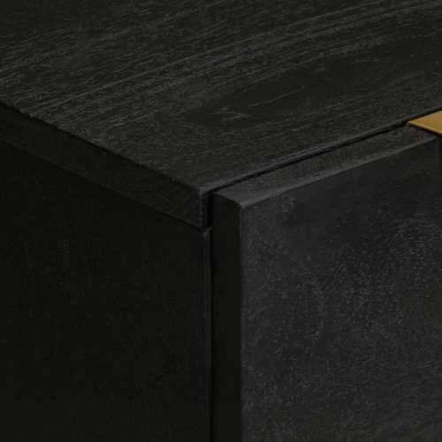 Komoda crna 60 x 33 x 75 cm konstruirano drvo Cijena