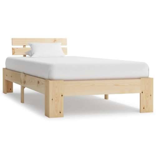 Okvir za krevet od masivne borovine 90 x 200 cm - Svijetlo drvo 90 x 200 cm Cijena