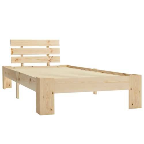 Okvir za krevet od masivne borovine 100 x 200 cm - Svijetlo drvo 100 x 200 cm Cijena