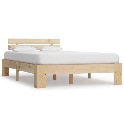 Okvir za krevet od masivne borovine 120 x 200 cm - Svijetlo drvo 120 x 200 cm Cijena
