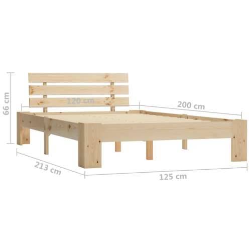 Okvir za krevet od masivne borovine 120 x 200 cm - Svijetlo drvo 120 x 200 cm Cijena