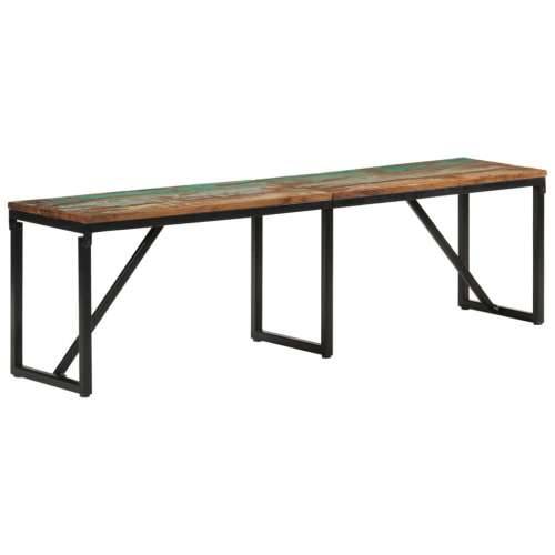 Klupa 160x35x46 cm od masivnog obnovljenog drva - Šareni 160 x 35 x 46 cm Cijena