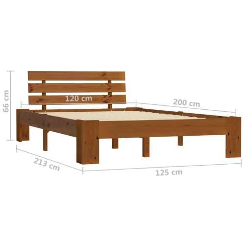 Okvir za krevet od masivne borovine boja meda 120 x 200 cm - boja meda 120 x 200 cm Cijena