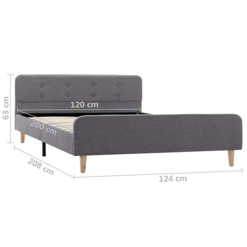 Okvir za krevet od tkanine svjetlosivi 120 x 200 cm - Svjetlosiva 120 x 200 cm Cijena